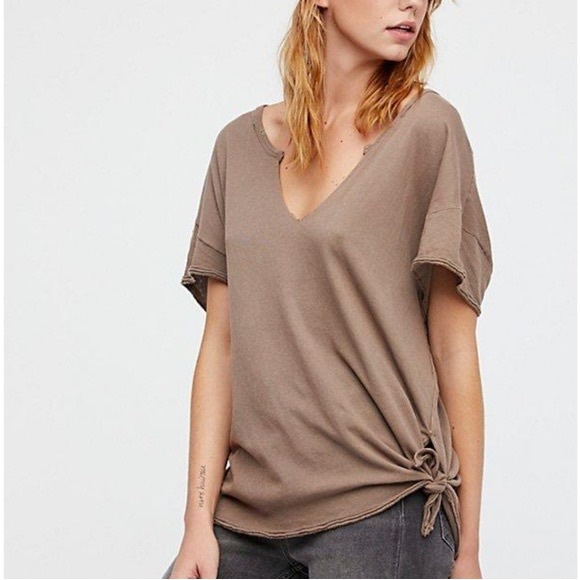 Free People Lily Side Tie T-Shirt - Picture 2 of 5